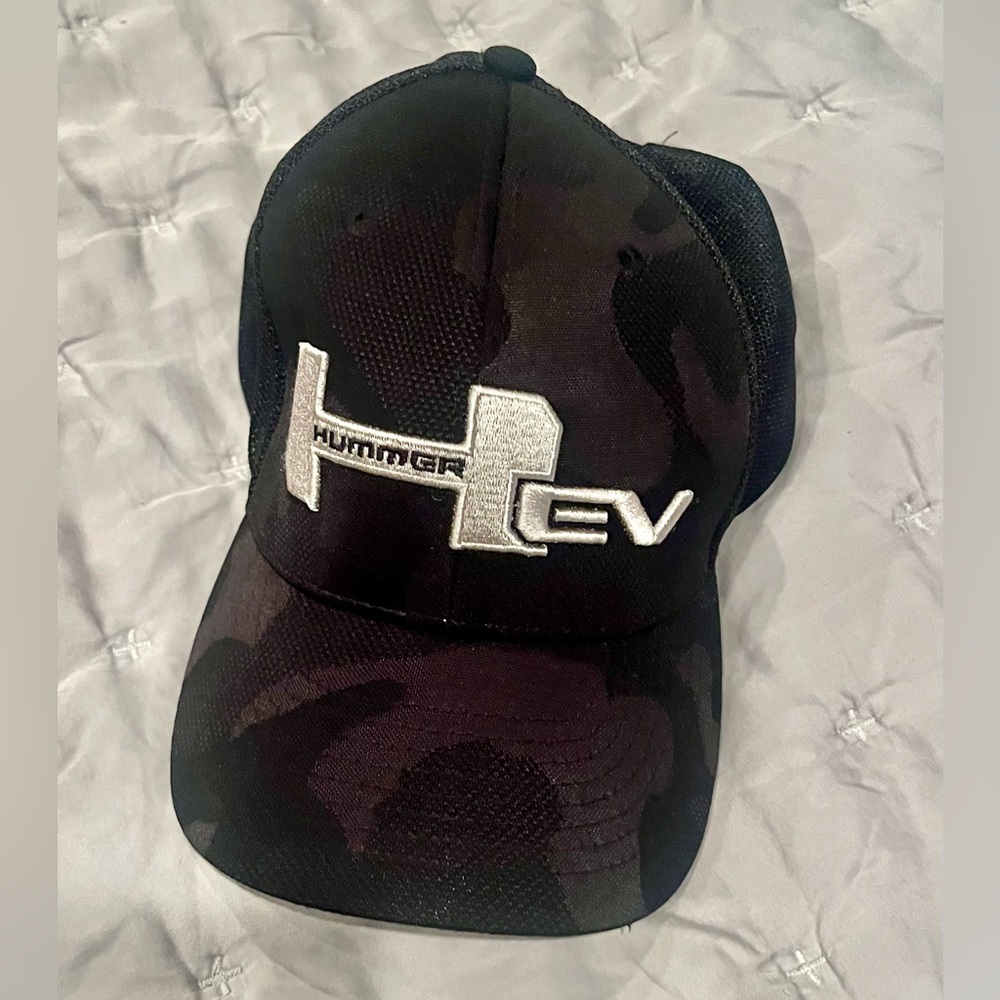 Hummer EV Black on Black Camo Mesh Cap